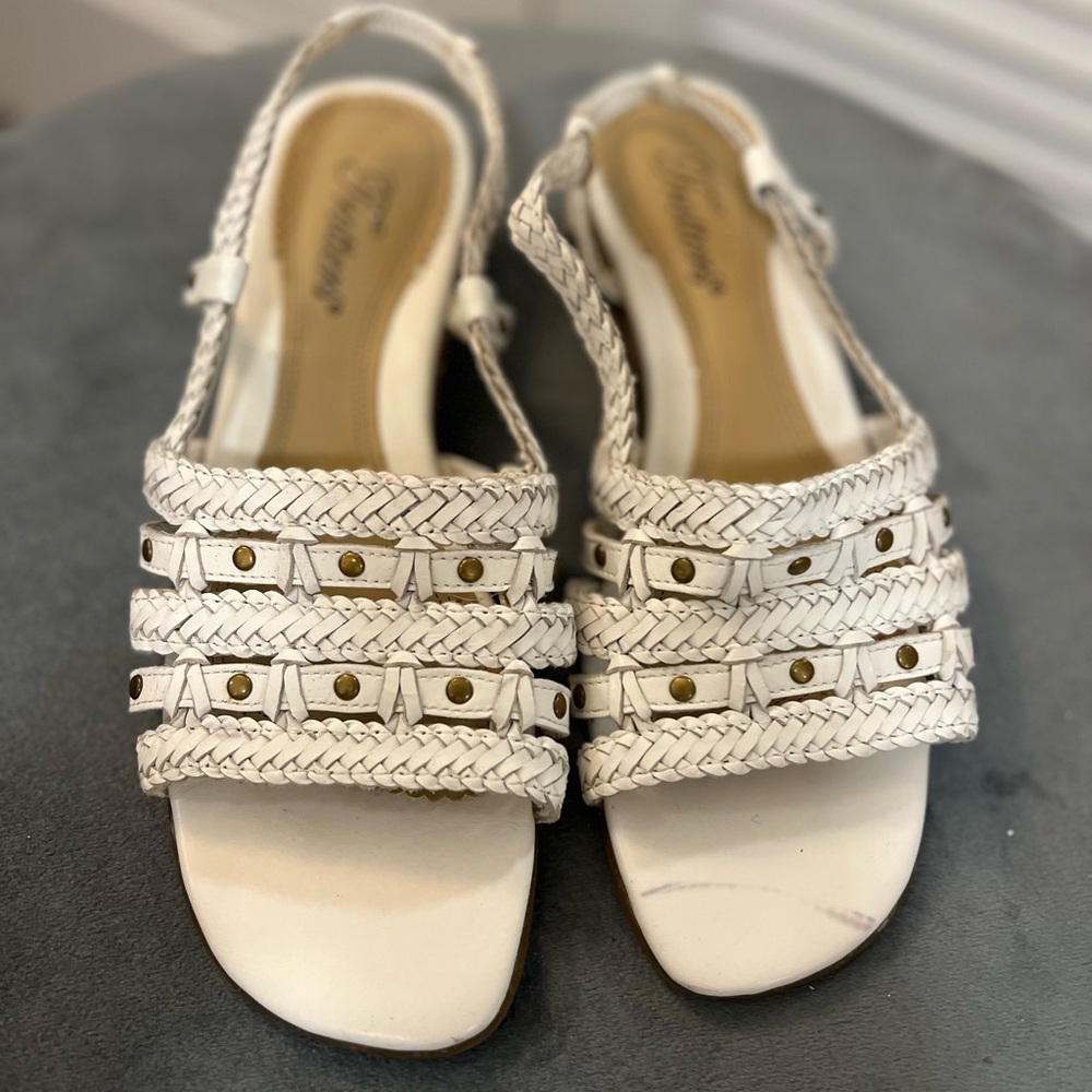 White Braided Women's Sandals